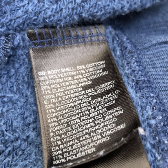 The North Face Women's Blue Neon Green Full Zipper Hoodie Sweater Size Large - Picture 4 of 4